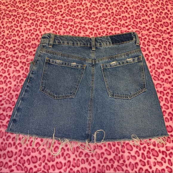 Zara asymmetrical jean skirt - Picture 2 of 3